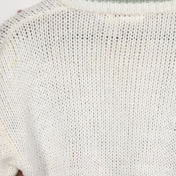 VINTAGE Huntington Ridge Heavily Embroidered Hand Knit Cardigan Sweater Size M - Picture 8 of 9